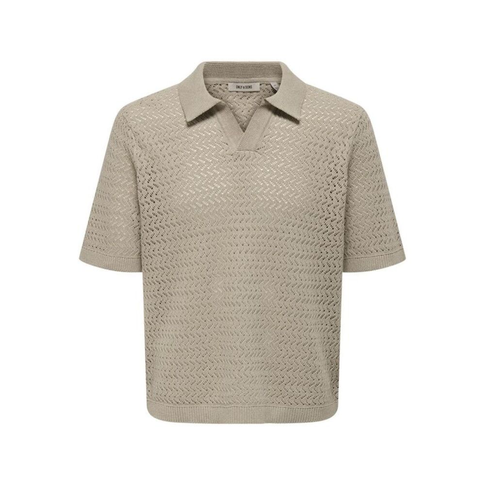 Only Mens Knitted Short-Sleeved Polo Shirt / String